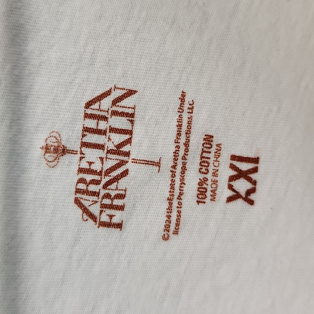 Aretha Franklin Queen of Soul white Tee shirt - Picture 8 of 9